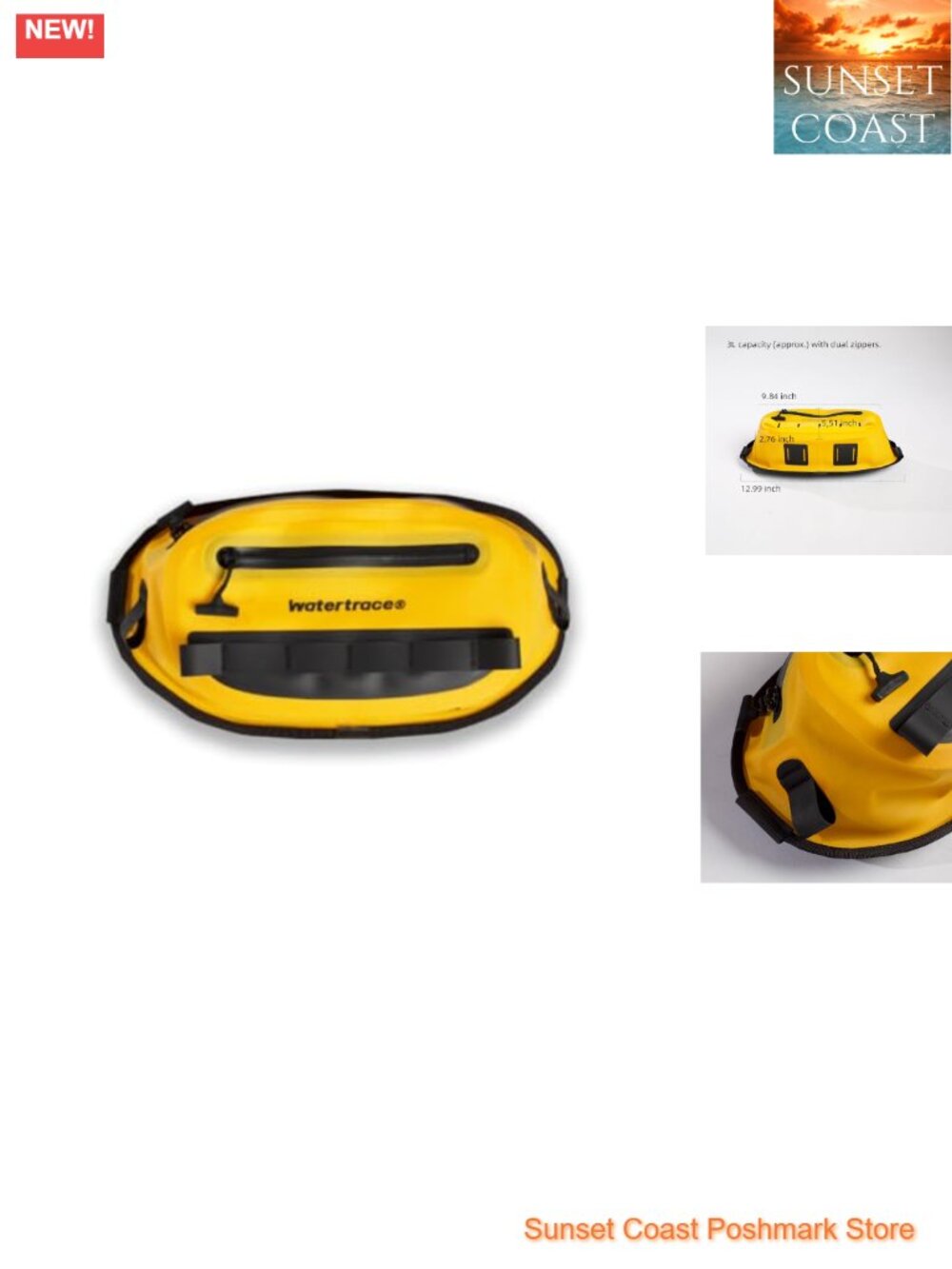 Waterproof Waist Bag 3L with Sealed Zipper for Kayaking, Boating, Swimming,